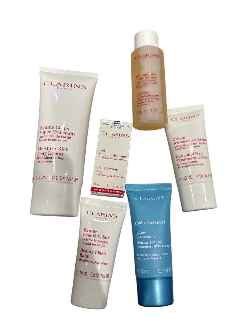 Clarins Head-to-Toe Moisturizing Essentials Set 6-piece travel exclusive kit
